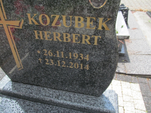 Herbert Kozubek 1934 Ustroń - Grobonet - Wyszukiwarka osób pochowanych