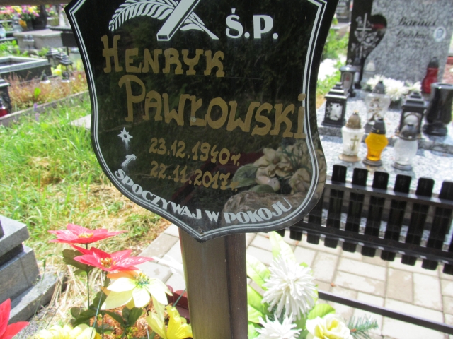 Henryk Pawłowski 1940 Ustroń - Grobonet - Wyszukiwarka osób pochowanych